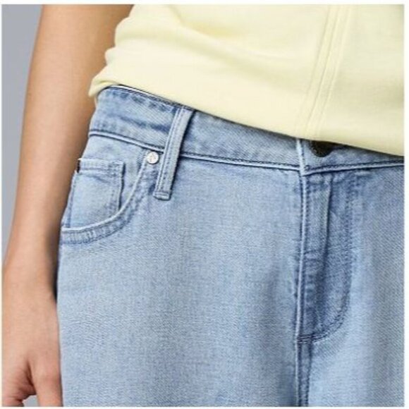 Simply Vera Wang Womens Mid Rise Ombre Fade Relaxed Wide Leg Jeans Sz 8 New - Picture 5 of 9